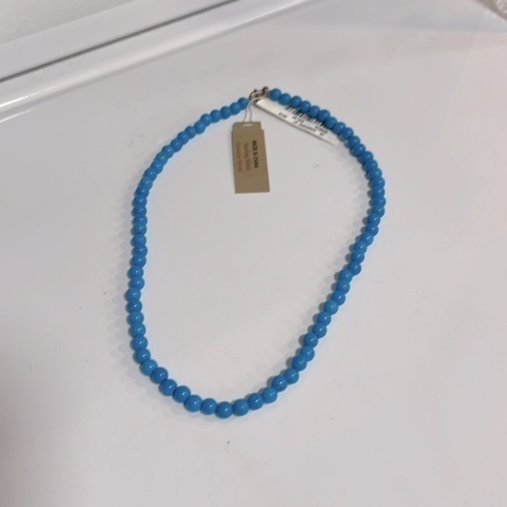 Sterling silver and genuine stone necklace
